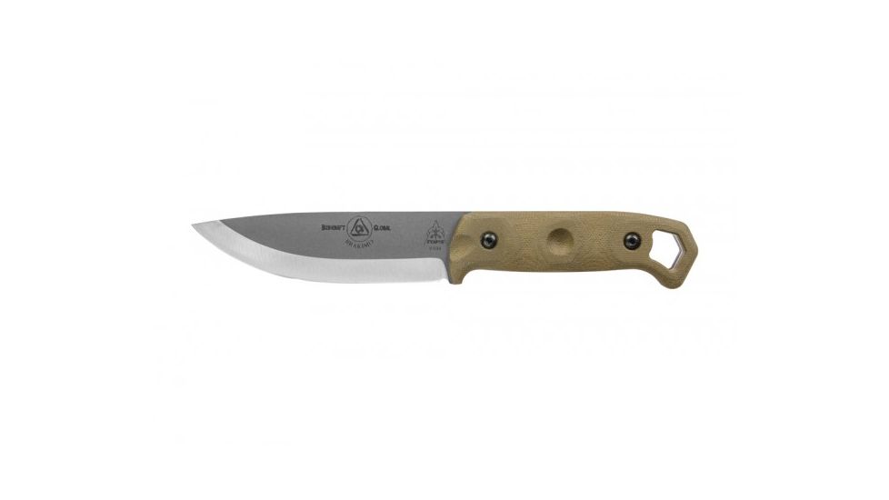 Tops Knives Brakimo Fixed Blade Knife, Brown, 5.25in, BRAK-02