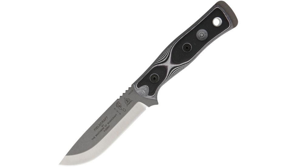 Tops Knives Brothers Of Bushcraft 154cm Fixed Blade Knife, w/G10 Handle, White, 4.75in, BROS-154-WB