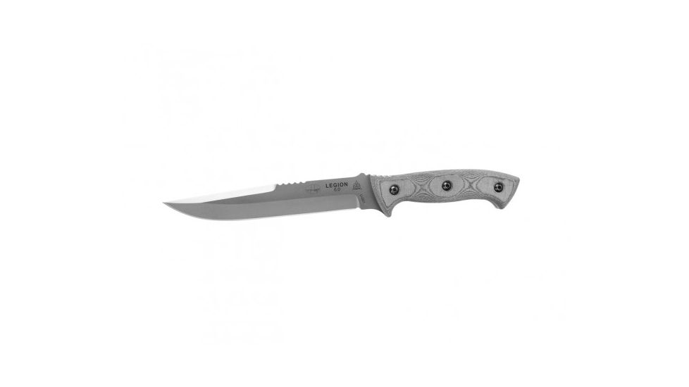 Tops Knives Hazen Legion 6.0 Fixed Blade Knife, Gray, 6.7in, HAZEN-LG