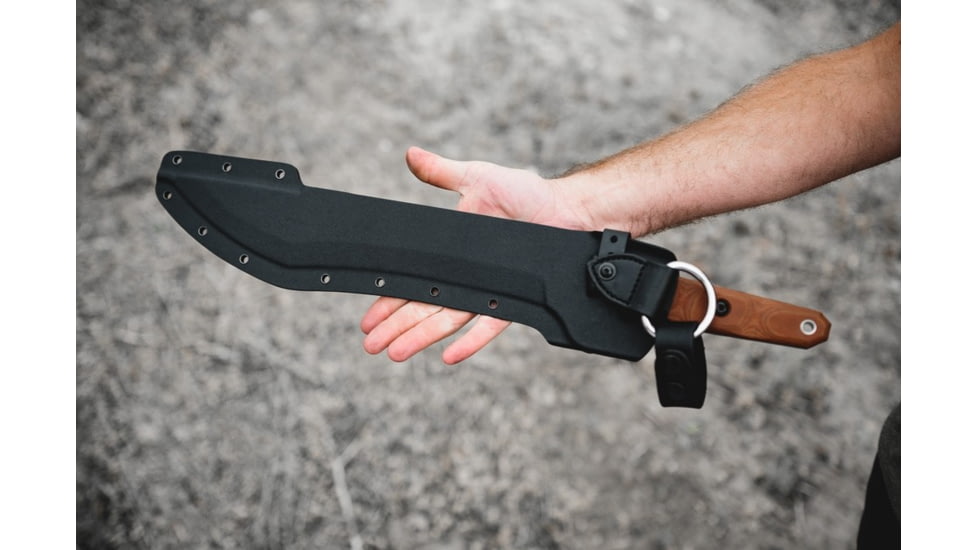 TOPS Knives Lilith 14 in Fixed Blade Knife, Steel, Tan Canvas Micarta, Black Kydex, LTH-01