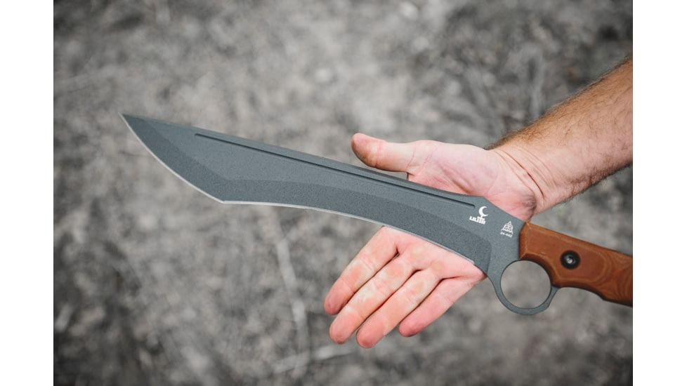 TOPS Knives Lilith 14 in Fixed Blade Knife, Steel, Tan Canvas Micarta, Black Kydex, LTH-01