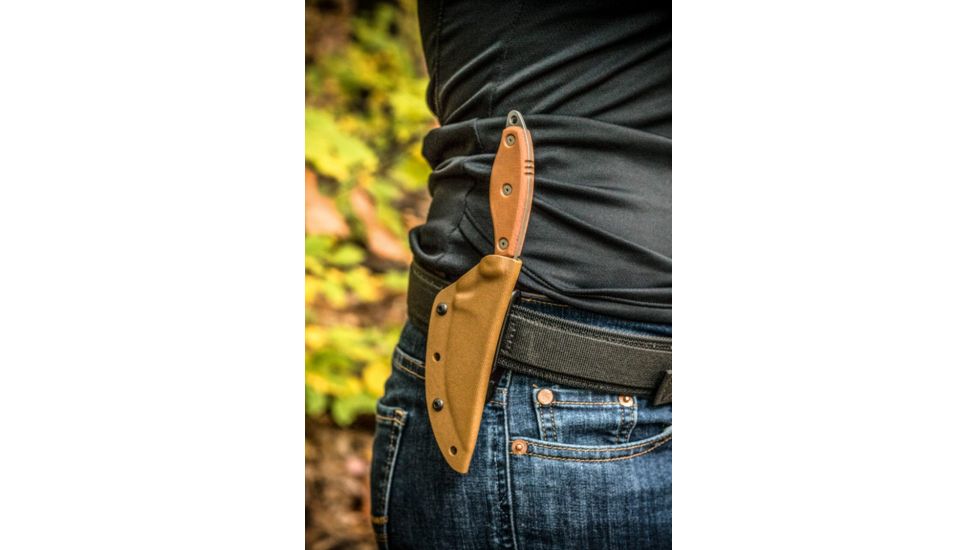 Tops Knives Lioness Rockies Edition Fixed Blade Knife, Brown, 4.13in, LION-TBF