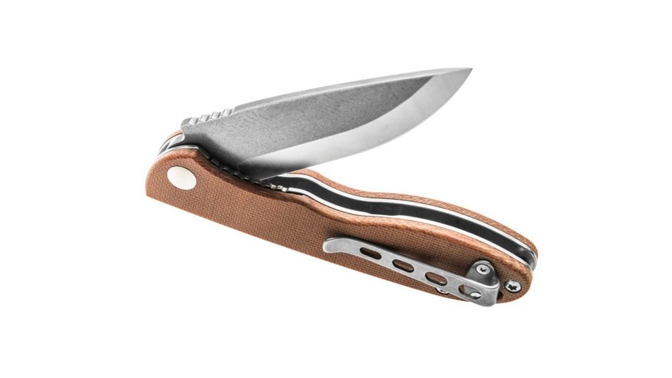 Tops Knives Mini Scandi Folder Knife 4.0, Tan MSF-4.0