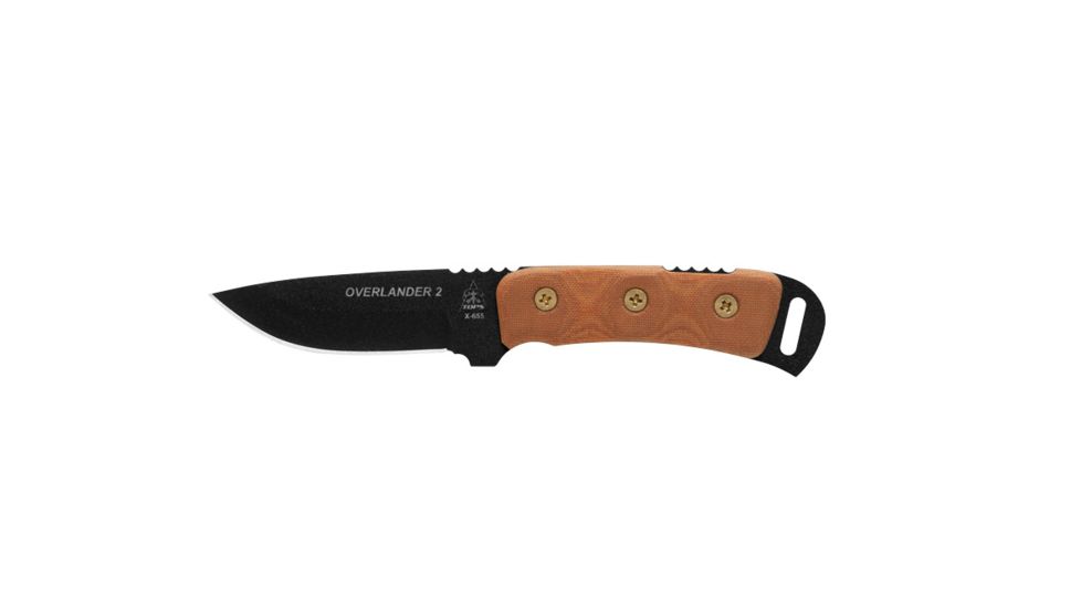 Tops Knives Overlander 2 Fixed Blade Knife, Tan, 4in, OV78