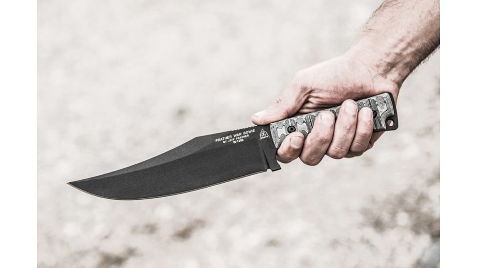 Tops Knives Prather War Bowie Fixed Blade Knife TPPWB01