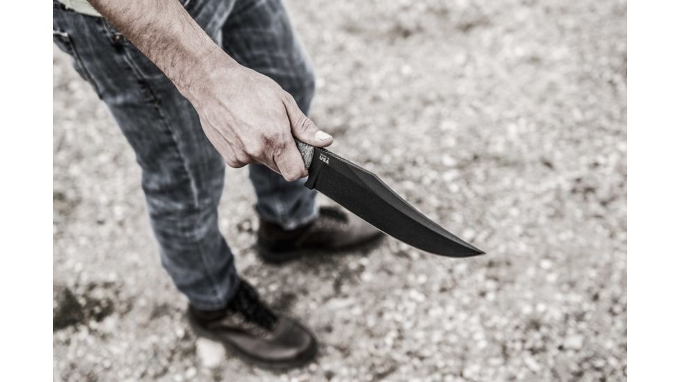 Tops Knives Prather War Bowie Fixed Blade Knife TPPWB01