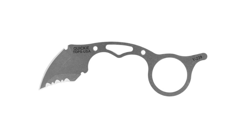 TOPS Knives Quickie Fixed Blade Knife, 1.63in, 1095 RC 56-58 Steel, Karambit QCK-01