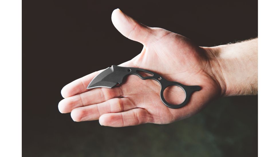 TOPS Knives Quickie Fixed Blade Knife, 1.63in, 1095 RC 56-58 Steel, Karambit, QCK-01