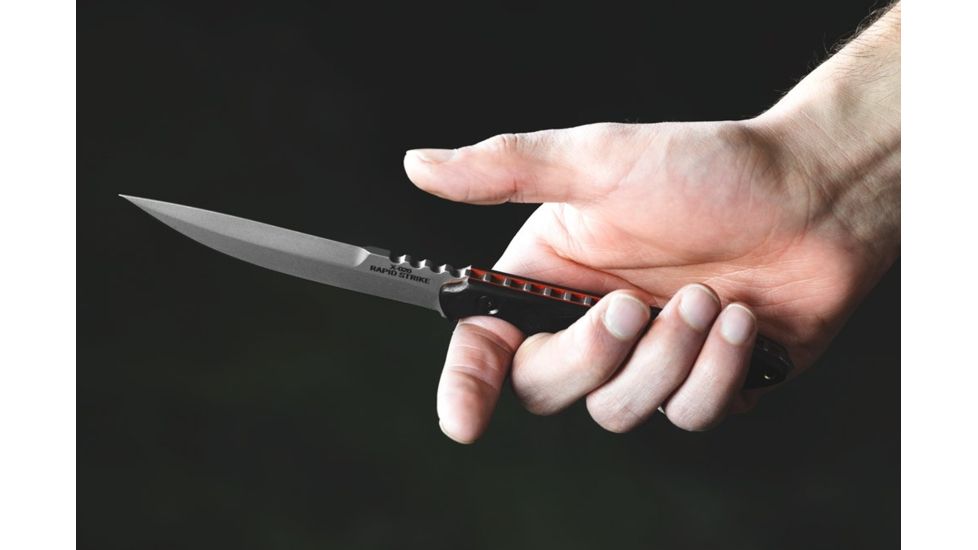 TOPS Knives Rapid Strike Fixed Blade Knife, Top Edge Non Sharp RDSK-01