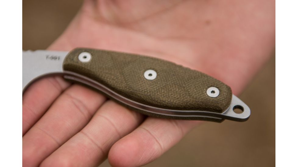 Tops Knives Scandi Woodsman Fixed Blade Knife, Green, 3.5in, SWOOD-3.5