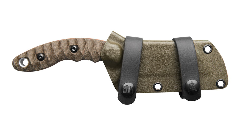 TOPS Knives Sheep Creek Knife, 3.75in, 154CM, Fixed Blade, Green w/ Tan liner, SPCK-01