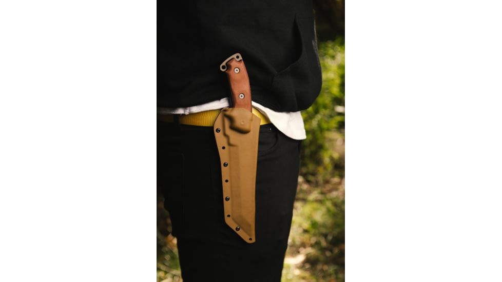 Tops Knives Steel Eagle 107D Delta Class, Fixed Blade Knif, 7.63 in, Acid Rain Blade, 1095 RC 56-58 Steel, Tan/Black Canvas Micarta Handle, SE107D-2DC