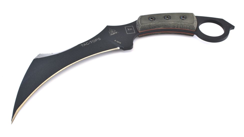 Tops Knives TAC Karambit, Black, 7.13in, TAC-01