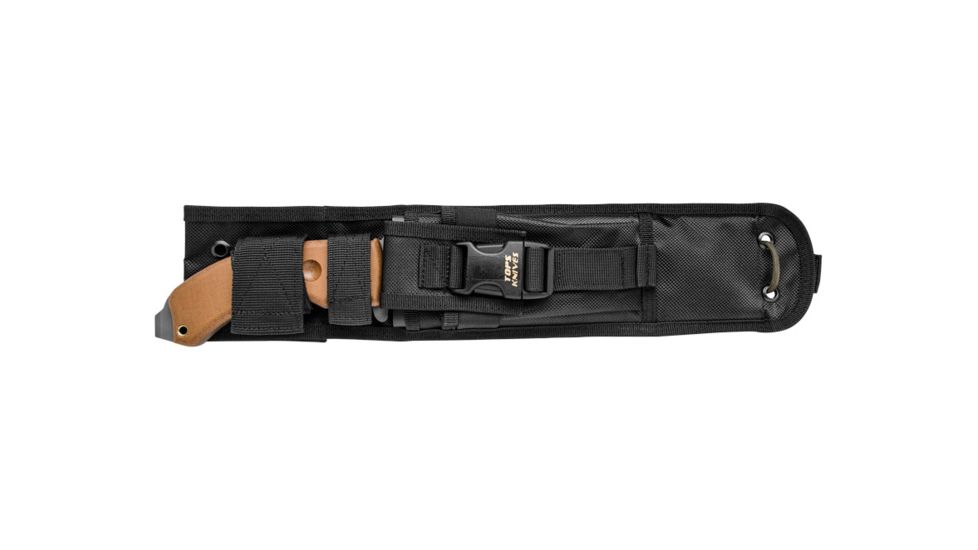Tops Knives Tahoma Field Knife, w/Unsharpened top edge, Tan, 7.75in, TAHO-03TNS