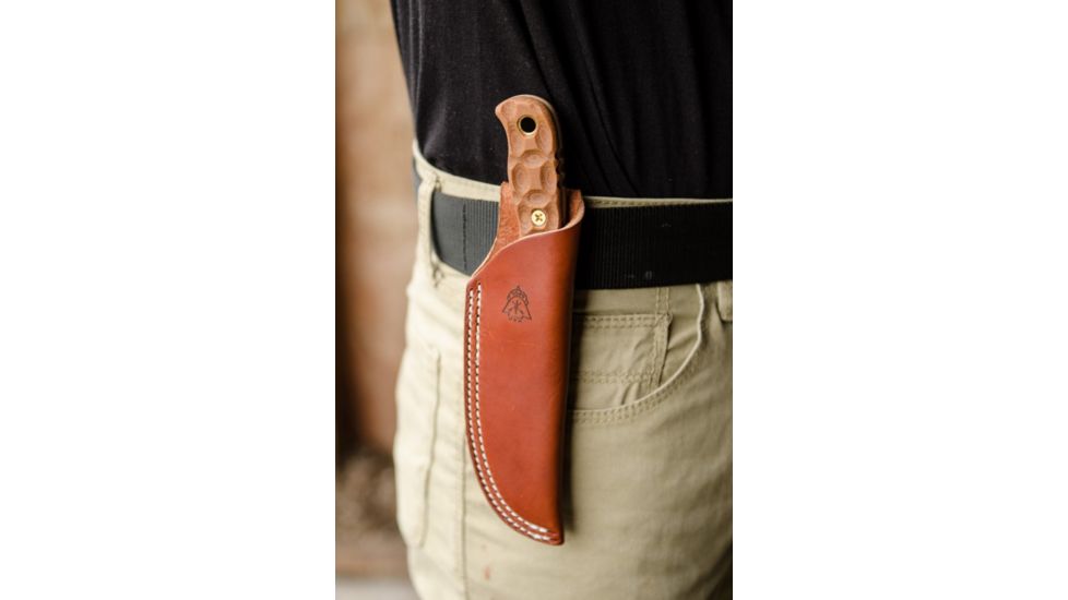 Tops Knives TEX Creek 69 Fixed Blade Knife, Brown, 4.19in, TEX-69