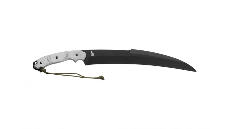 TOPS Knives X16 Ginunting Fixed Blade Knife, 15.75in, 1095 Steel, Kukri, Black Linen Micarta Handle, X16G-02