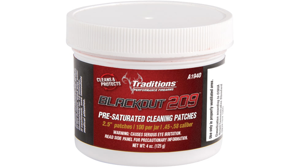 Traditions A1940 Blackout Cleaning Patches .45-.54 Muzzleloader 2.5 Cotton 100