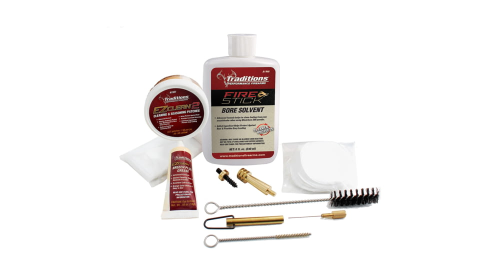 Traditions Sidelock Muzzleloader Cleaning Kit, .50 Caliber, White, A3702