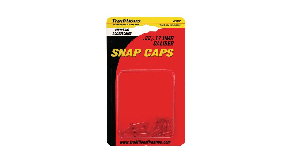Traditions Rifle Snap Caps, .22-.17 HMR, 12 Per Package, ASC22