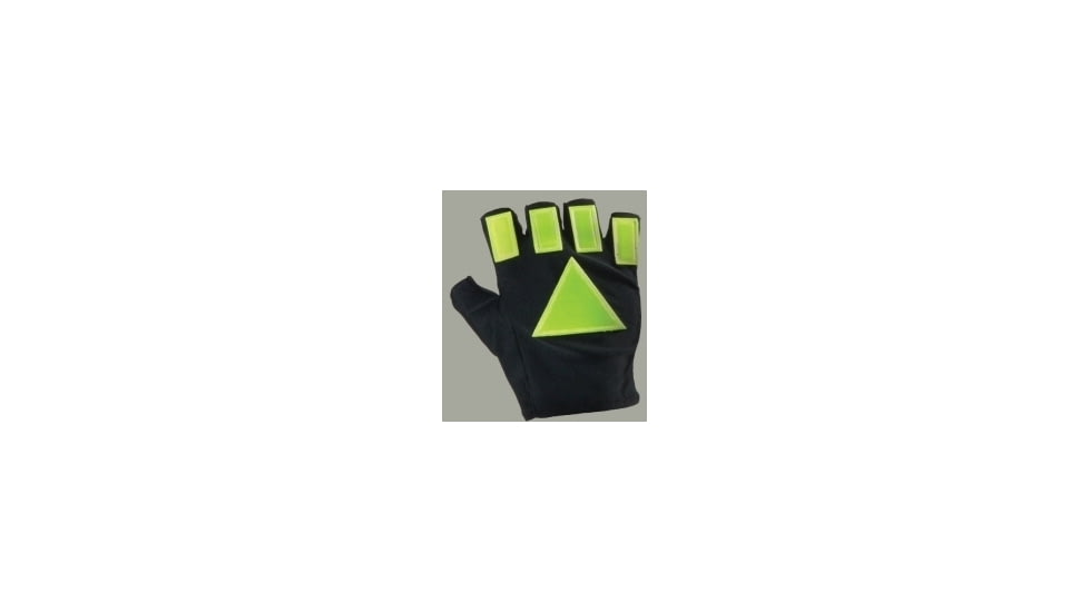 BlackWater Gear Traffic ''T'' Reflective Glove, 1/2 Finger - Triangles