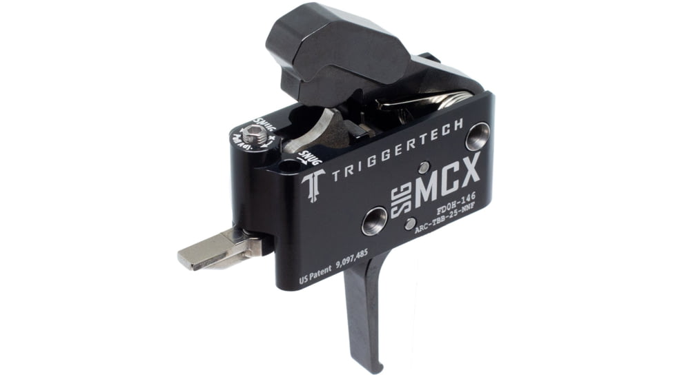 Triggertech Adaptable Trigger, SIG Sauer MCX, 2.5-5 lb Pull, Flat, Anodized, Black, ARC-TBB-25-NNF
