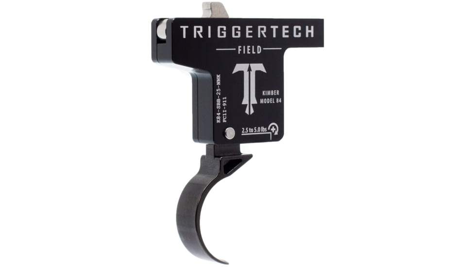 Triggertech Field Kimber Model 84 Rifle Trigger, Single-Stage, Curved, 2.5-5lb, Black PVD, K84-SBB-25-NNK