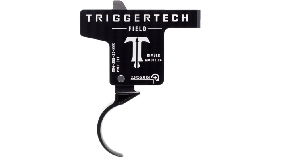 Triggertech Field Kimber Model 84 Rifle Trigger, Single-Stage, Curved, 2.5-5lb, Black PVD, K84-SBB-25-NNK