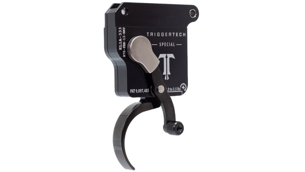 Triggertech Special Bottom Safety Trigger, Remington 700, 1.5-4 lb Pull, Ambidextrous, Pro Curved, Anodized, Black, R70-SBB-13-BNP