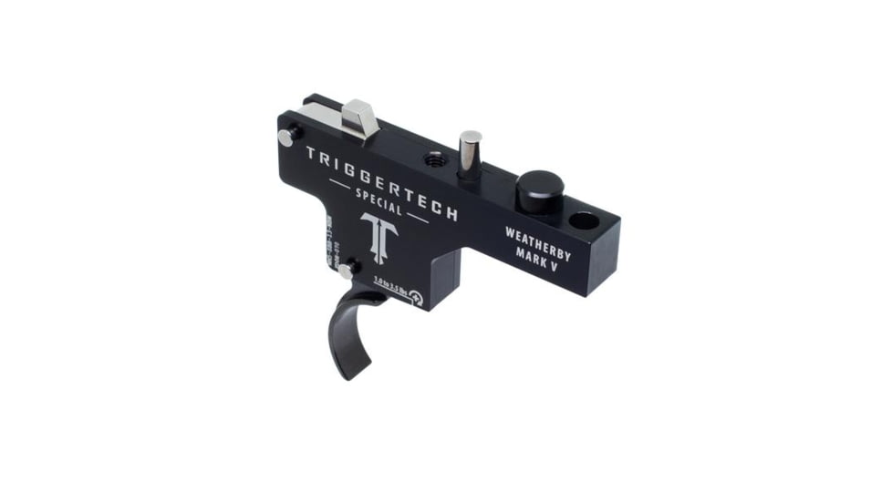 Triggertech Weatherby Mark V Special Curved Trigger, 1 - 3.5 lb, Black, WM5-SBB-13-NBW
