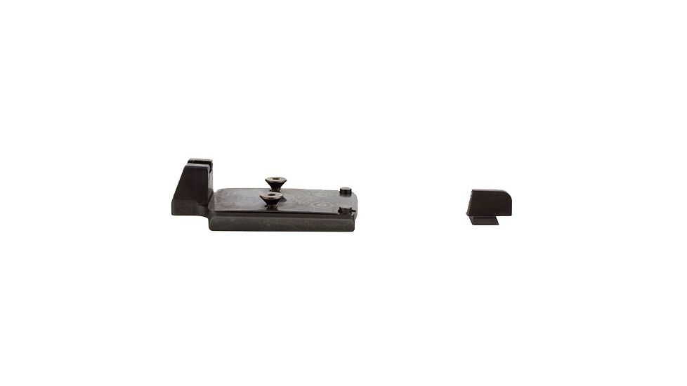 Trijicon 1911 RMR Mount w/Integrated Night Sight Set,Black Front/Black Rear Outline w/Green Lamps 600757