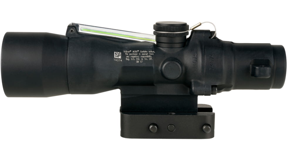Trijicon 3x30 mm Dual Illuminated Q-LOC Compact ACOG Scope, 3x30 mm, 7.62x39/123gr. Green, Horseshoe Dot Reticle, Matte Black, 400370