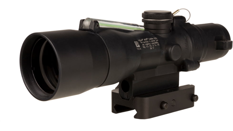 Trijicon 3x30 mm Dual Illuminated Q-LOC Compact ACOG Scope, 3x30 mm, 7.62x39/123gr. Green, Horseshoe Dot Reticle, Matte Black, 400370