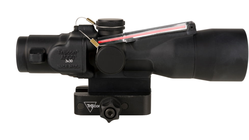 Trijicon 3x30 mm Dual Illuminated Q-LOC Compact ACOG Scope, 3x30 mm, 300BLK 115/220gr. Red, Crosshair Reticle, Matte Black, 400383