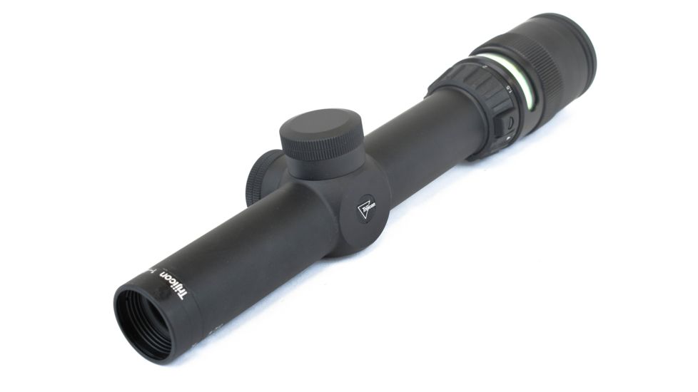 Trijicon AccuPoint TR-24 1-4x24mm Rifle Scope, 30 mm Tube, Second Focal Plane, Black, Green BAC Triangle Post Reticle, MOA Adjustment, 200057