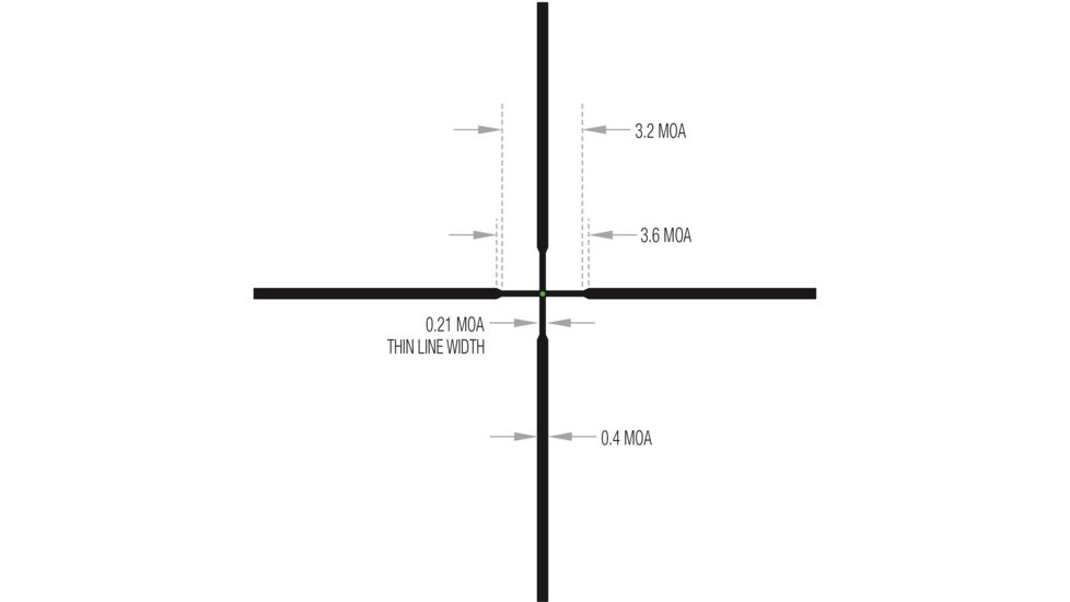 Trijicon AccuPoint TR-33 5-20x50mm Rifle Scope, 30 mm Tube, Second Focal Plane, Satin, Black, Green Standard Duplex Crosshair w/ Dot Reticle, MOA Adjustment, 200155