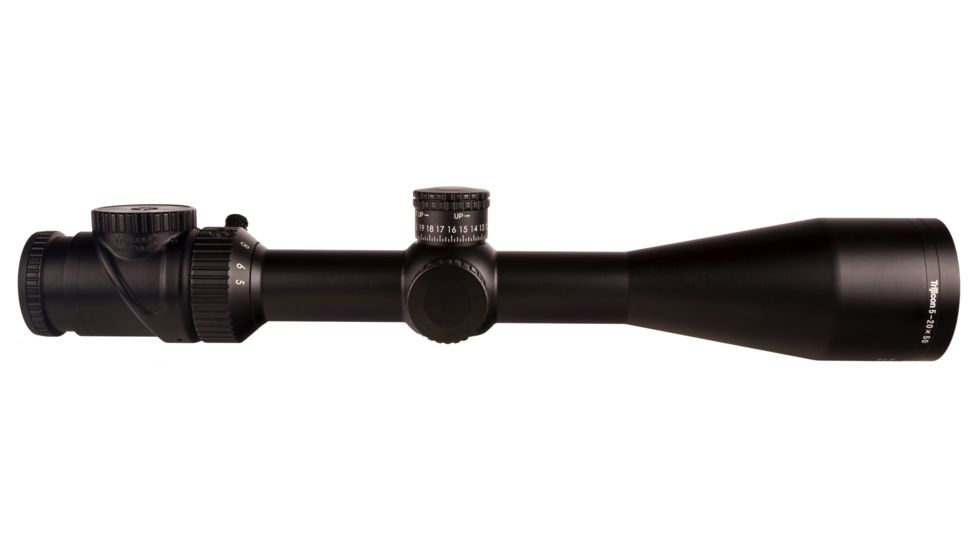 Trijicon AccuPoint TR-33 5-20x50mm Rifle Scope, 30 mm Tube, Second Focal Plane, Satin, Black, Green BAC Triangle Post Reticle, MOA Adjustment, 200154