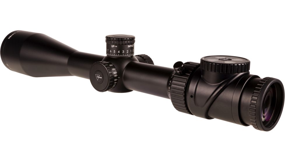 Trijicon AccuPoint TR-33 5-20x50mm Rifle Scope, 30 mm Tube, Second Focal Plane, Satin, Black, Green BAC Triangle Post Reticle, MOA Adjustment, 200154