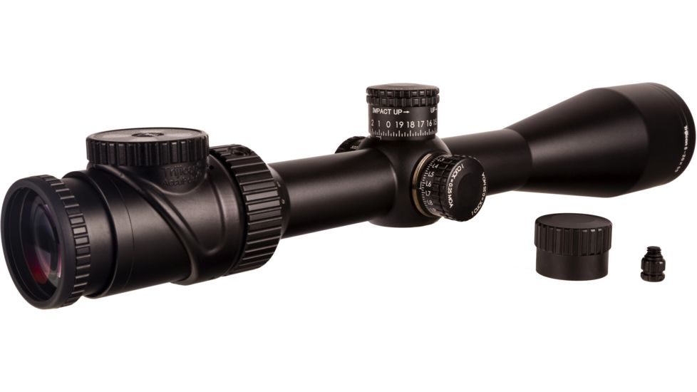 Trijicon AccuPoint TR-33 5-20x50mm Rifle Scope, 30 mm Tube, Second Focal Plane, Satin, Black, Green BAC Triangle Post Reticle, MOA Adjustment, 200154