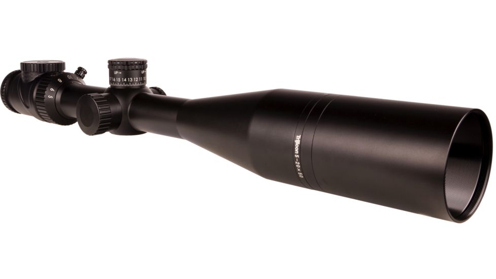 Trijicon AccuPoint TR-33 5-20x50mm Rifle Scope, 30 mm Tube, Second Focal Plane, Satin, Black, Green BAC Triangle Post Reticle, MOA Adjustment, 200154