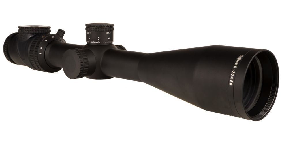 Trijicon AccuPoint TR-33 5-20x50mm Rifle Scope, 30 mm Tube, Second Focal Plane, Satin, Black, Green MRAD Ranging Reticle w/ Dot, Mil Rad Adjustment, 200149