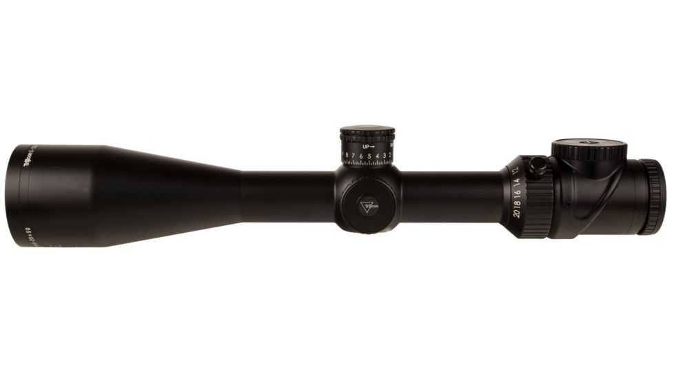Trijicon AccuPoint TR-33 5-20x50mm Rifle Scope, 30 mm Tube, Second Focal Plane, Satin, Black, Green Standard Duplex Crosshair w/ Dot Reticle, MOA Adjustment, 200155