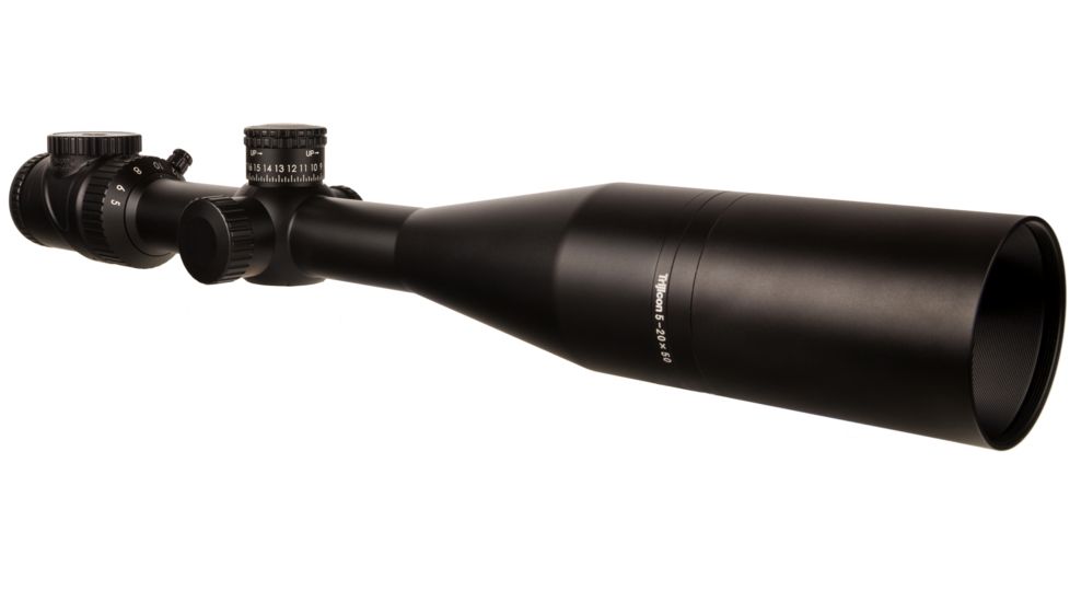 Trijicon AccuPoint TR-33 5-20x50mm Rifle Scope, 30 mm Tube, Second Focal Plane, Satin, Black, Green Standard Duplex Crosshair w/ Dot Reticle, MOA Adjustment, 200155