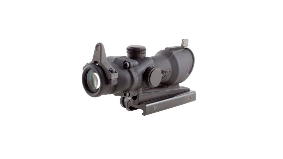Trijicon ACOG 4x32 Scope, Center Illuminated Amber Crosshair .308 Ballistic Reticle, TA51 Mount, Backup Iron Sights and Dust Cover TA01NSN-308