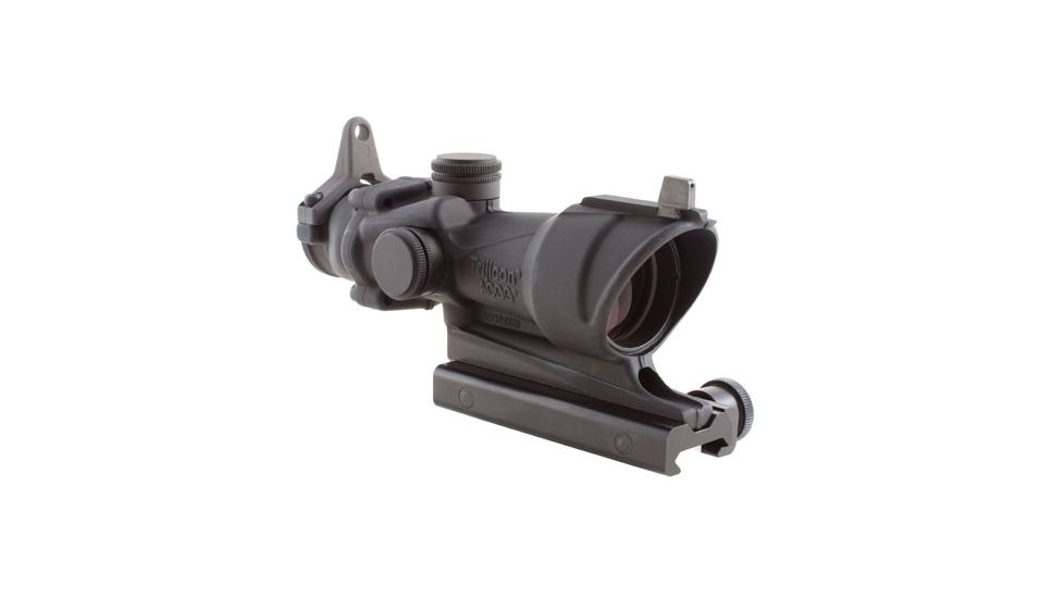 Trijicon ACOG 4x32 Scope, Center Illuminated Amber Crosshair .308 Ballistic Reticle, TA51 Mount, Backup Iron Sights and Dust Cover TA01NSN-308