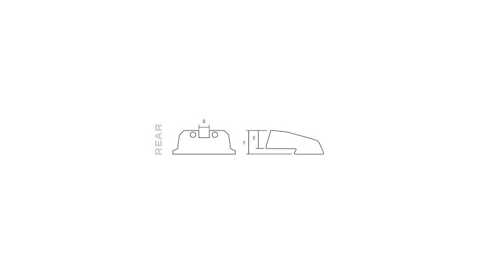 Trijicon Night Sight Suppressor Set w/White Front/White Rear and Green Lamps for Smith and Wesson MP C.O.R.E, 601011