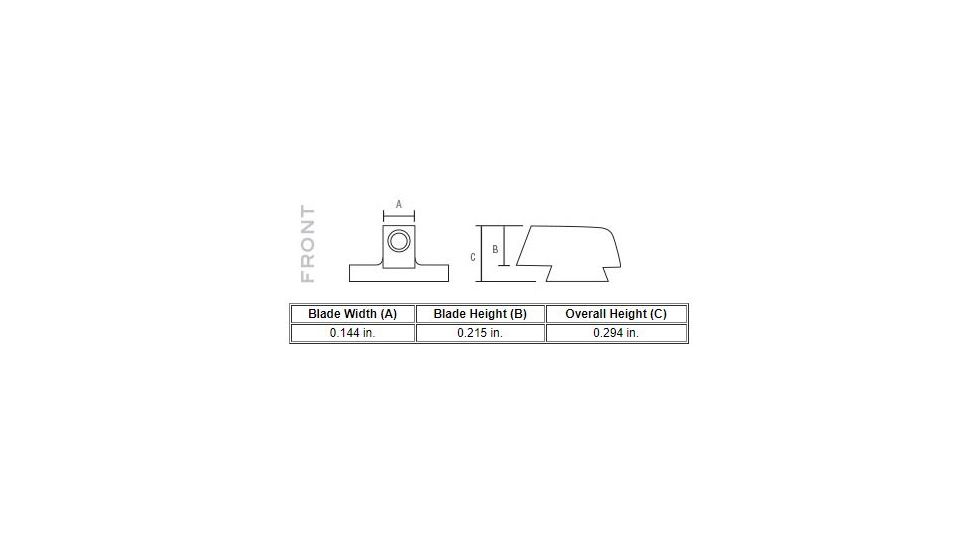 Trijicon Beretta PX4 Compact HD Night Sight Set - Orange Front Outline 600773