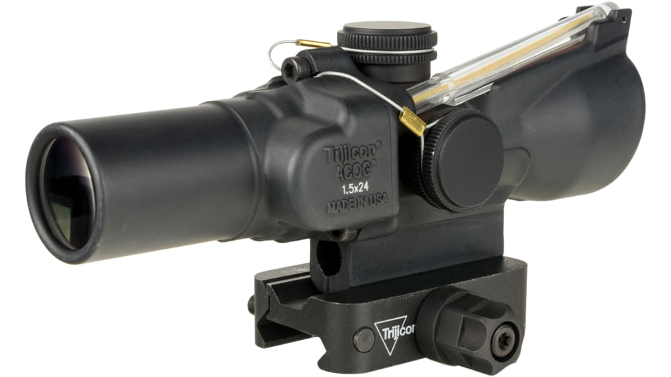 Trijicon Compact Dual Illuminated ACOG Scope, 1.5x24 mm, Amber, 8 MOA Triangle Reticle, Matte Black, 400334