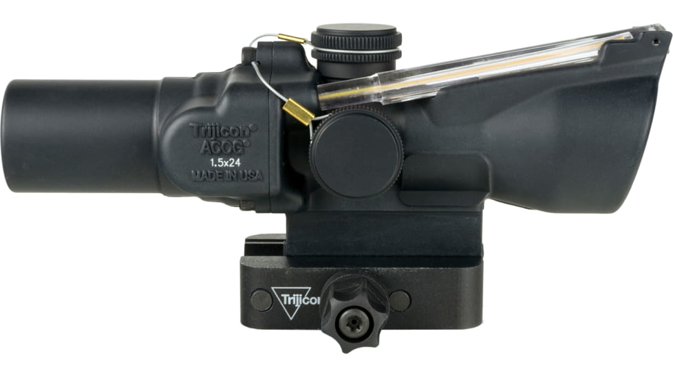 Trijicon Compact Dual Illuminated ACOG Scope, 1.5x24 mm, Amber, 8 MOA Triangle Reticle, Matte Black, 400334