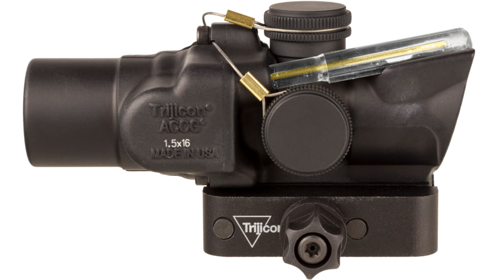 Trijicon Compact Dual Illuminated Low Height Q-LOC ACOG Scope, 1.5x16S, Amber, Circle Dot Reticle, Matte Black, 400332