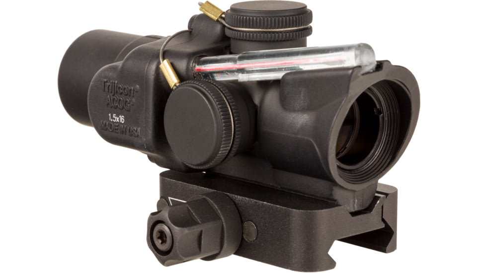 Trijicon Compact Dual Illuminated Low Height Q-LOC ACOG Scope, 1.5x16S, Red, Circle Dot Reticle, Matte Black, 400331